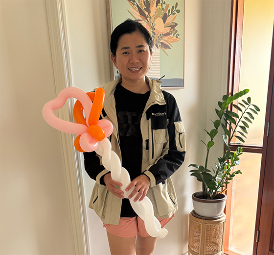 Colorful balloon twisting art